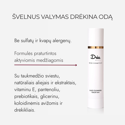 Sejas Mazgāšanas Līdzeklis Sausai/Normālai Ādai Wise Cosmetics, 110 ml