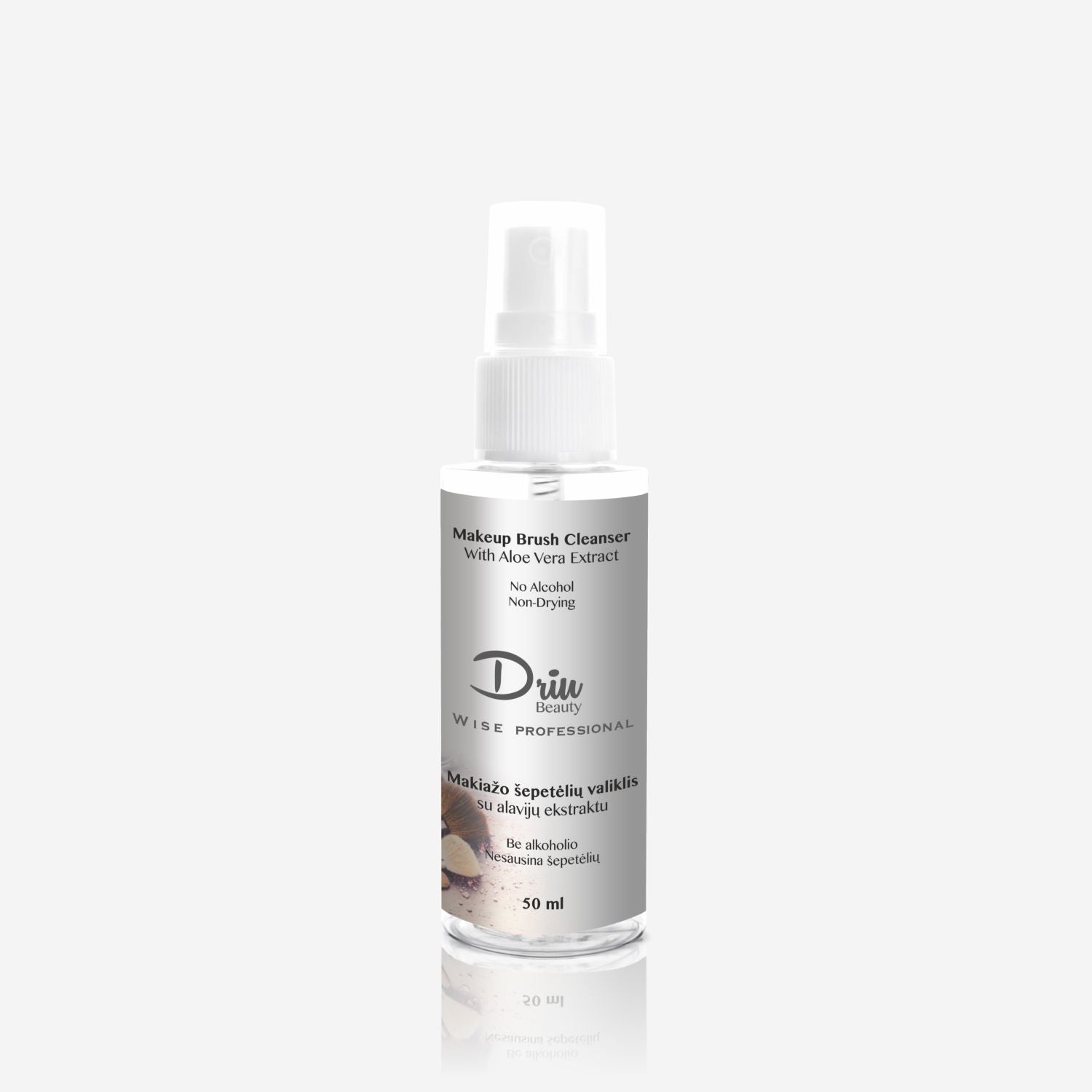 Smidzināms tīrīšanas līdzeklis grima otiņām, 50 ml
